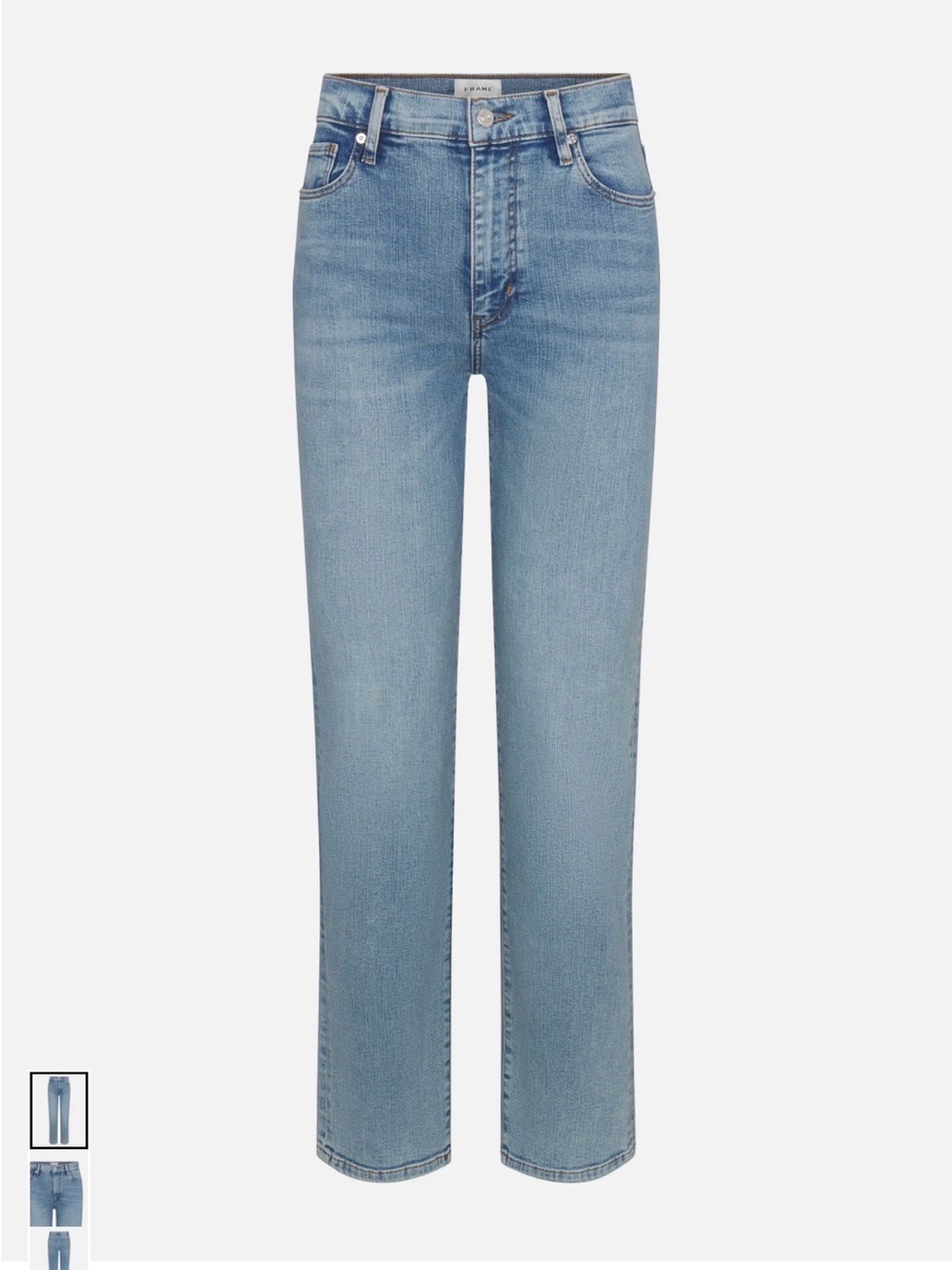 FRAME Le Sleek Straight High-Rise Jeans Size 24 Light Wash NWT Retail $258